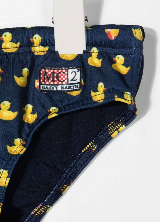 MC2 Saint Barth Kids Zwembroek met patroon Blauw