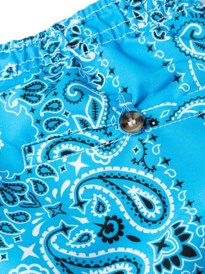 MC2 Saint Barth Zwembroek met paisley-print Blauw