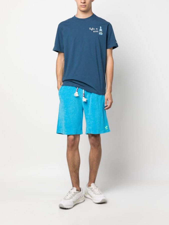 MC2 Saint Barth Trainingsshorts met geborduurd logo Blauw
