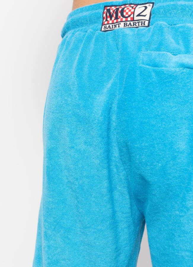 MC2 Saint Barth Trainingsshorts met geborduurd logo Blauw