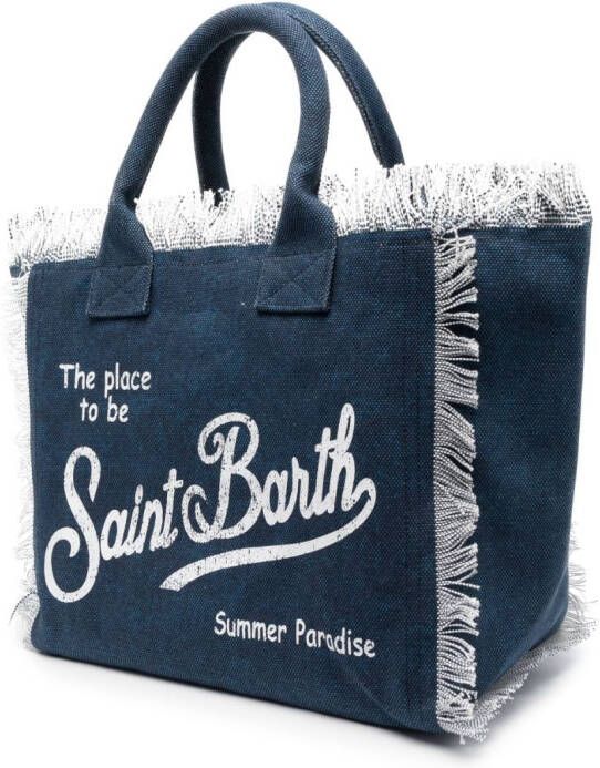 MC2 Saint Barth Vanity canvas shopper Blauw