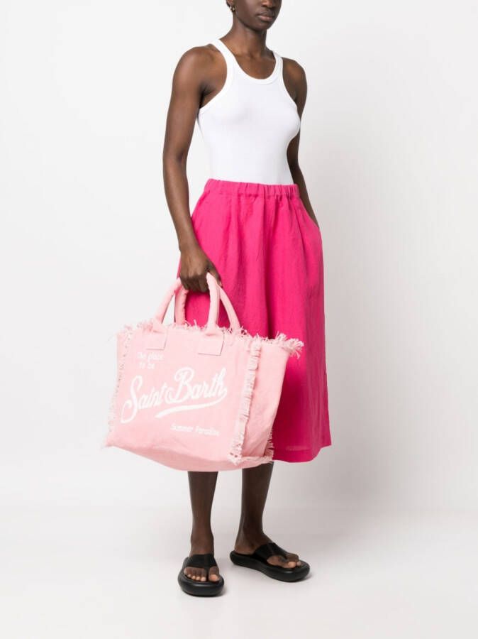 MC2 Saint Barth Shopper met logoprint Roze