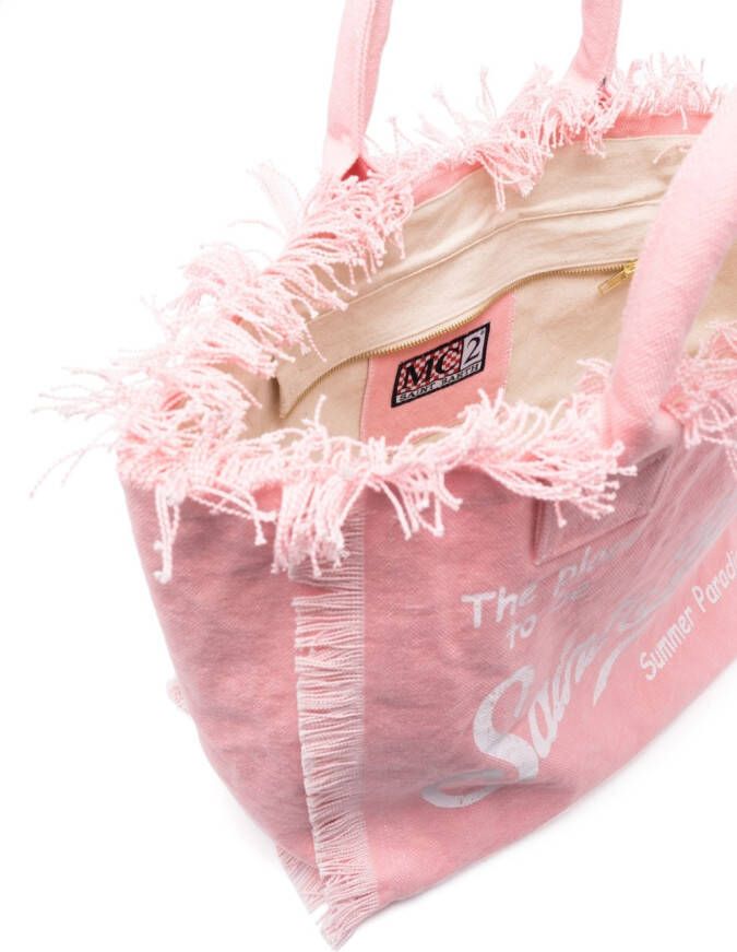 MC2 Saint Barth Shopper met logoprint Roze