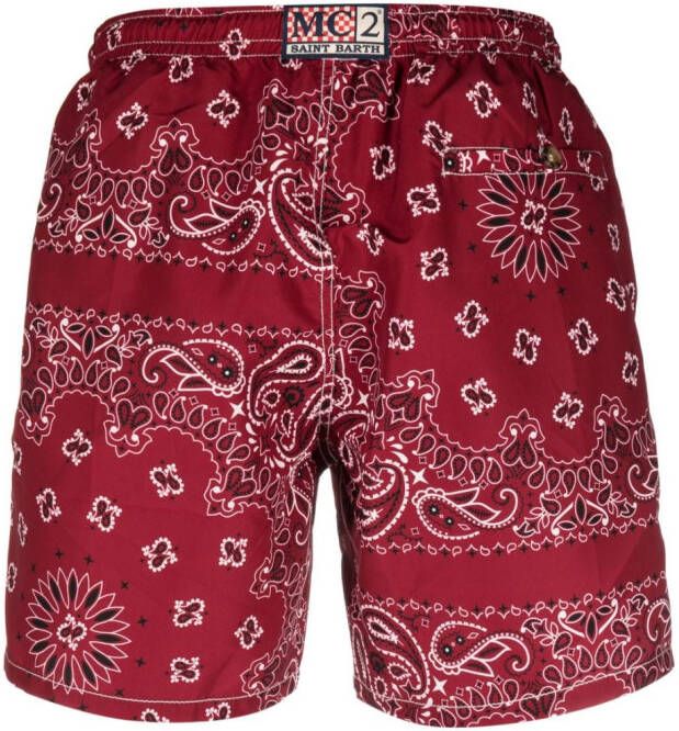 MC2 Saint Barth Zwembroek met bandanaprint Rood