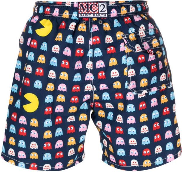 MC2 Saint Barth Zwembroek met paisley-print Blauw