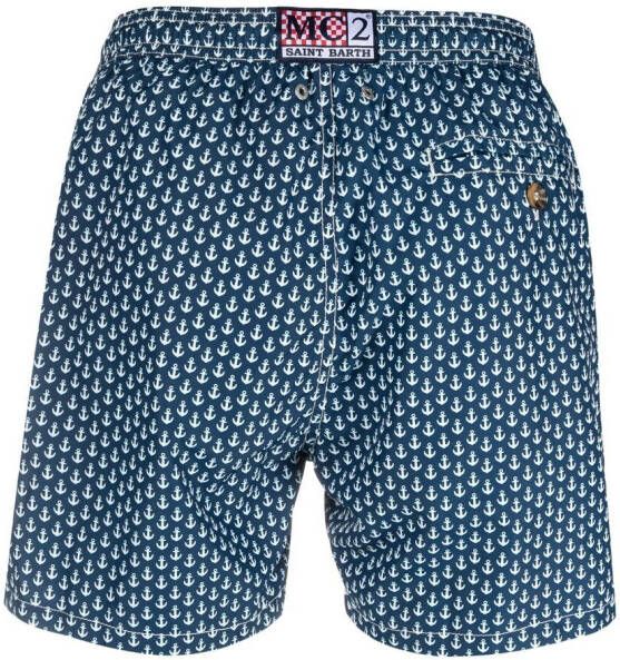 MC2 Saint Barth Zwembroek met print Blauw