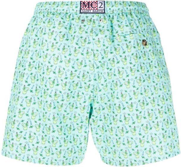 MC2 Saint Barth Zwembroek met trekkoordtaille Blauw