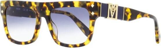 MCM 733 zonnebril met rechthoekig montuur Zwart