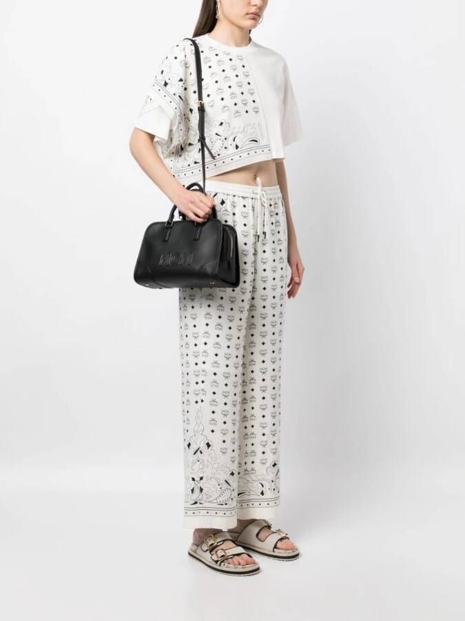 MCM Aren Boston medium tas Zwart