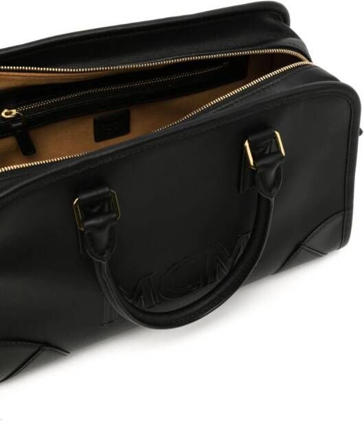 MCM Aren Boston medium tas Zwart