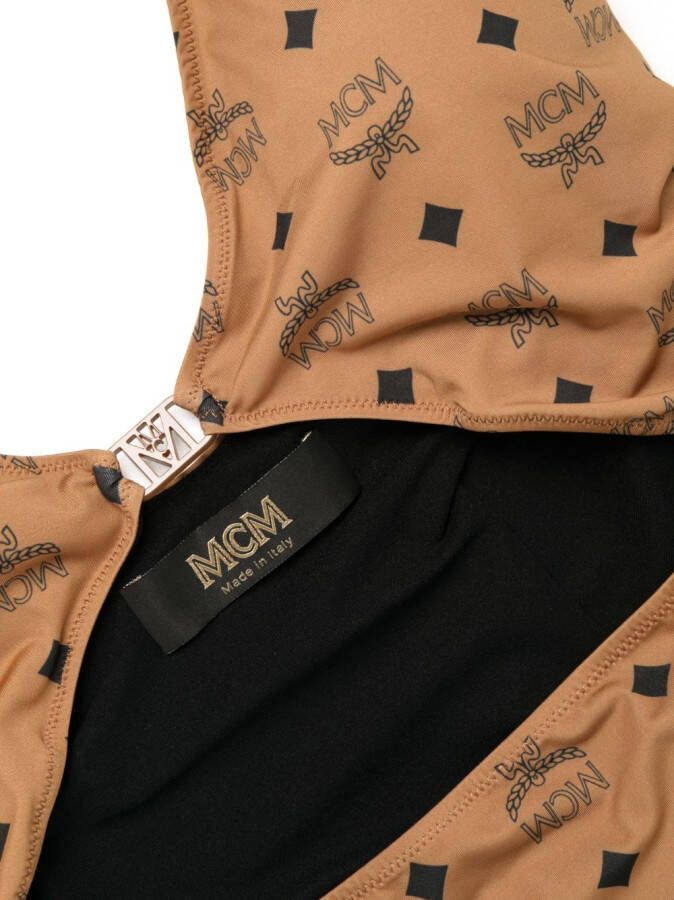 MCM Badpak met monogramprint Bruin