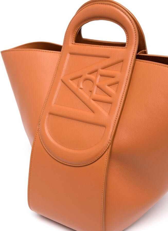 MCM Travia leren shopper Bruin