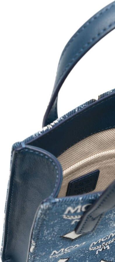 MCM Aren kleine crossbodytas Blauw