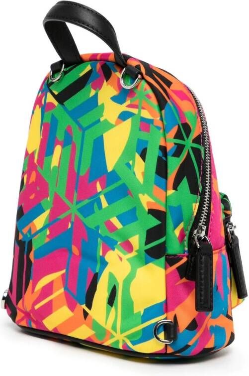 MCM Schoudertas met logoplakkaat Roze