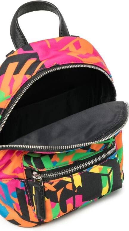 MCM Schoudertas met logoplakkaat Roze