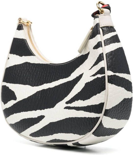 MCM Schoudertas met zebraprint Zwart