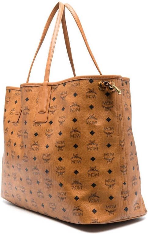 MCM Grote Liz omkeerbare shopper Bruin