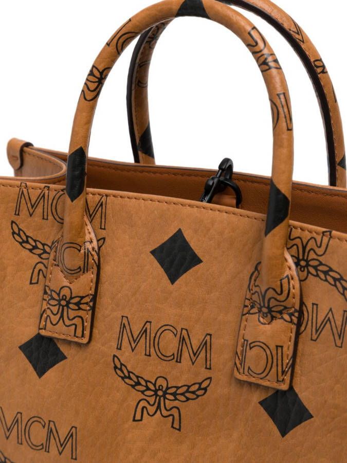 MCM Shopper met monogramprint Bruin