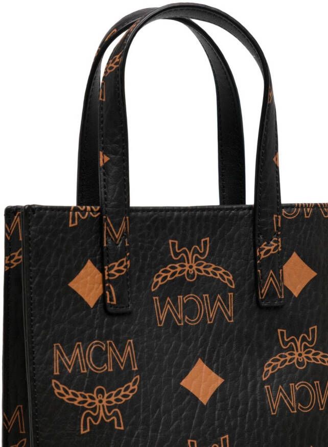 MCM Shopper met monogramprint Zwart