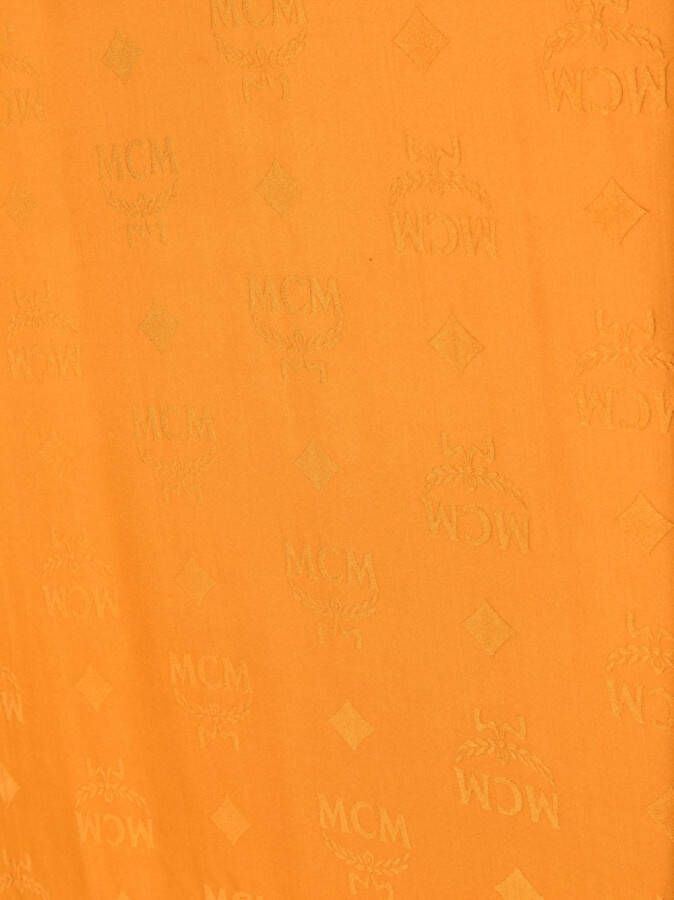 MCM Sjaal met monogram jacquard Oranje
