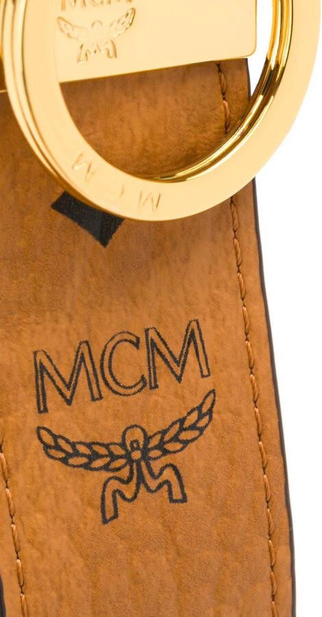 MCM Sleutelhanger met monogram Bruin