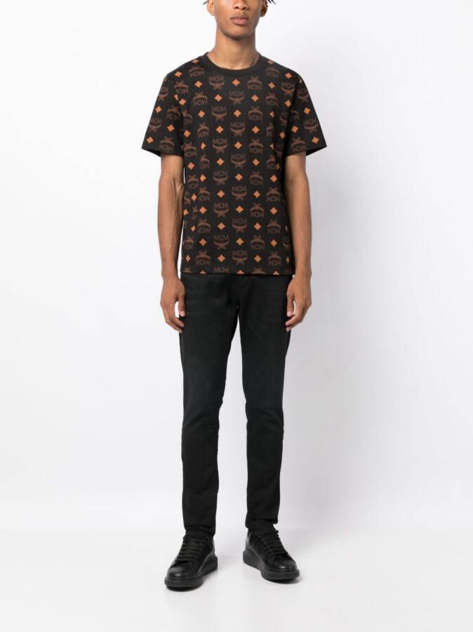 MCM T-shirt met logoprint Zwart