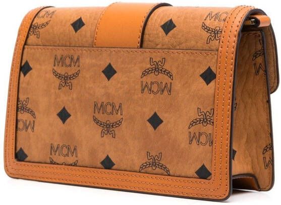 MCM Tracy crossbodytas met monogram Bruin