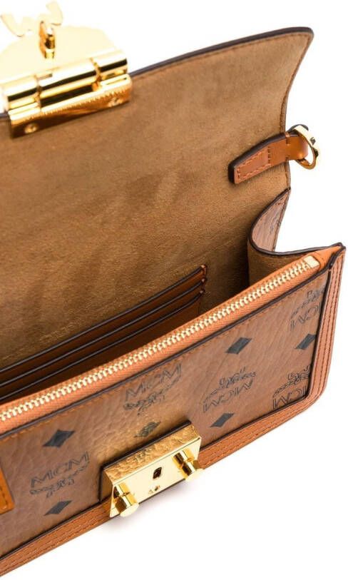 MCM Tracy crossbodytas met monogram Bruin