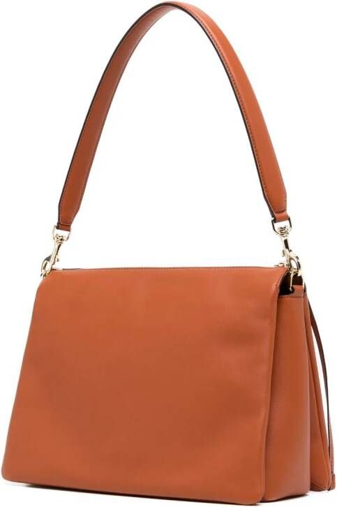 MCM Travia leren medium schoudertas Bruin