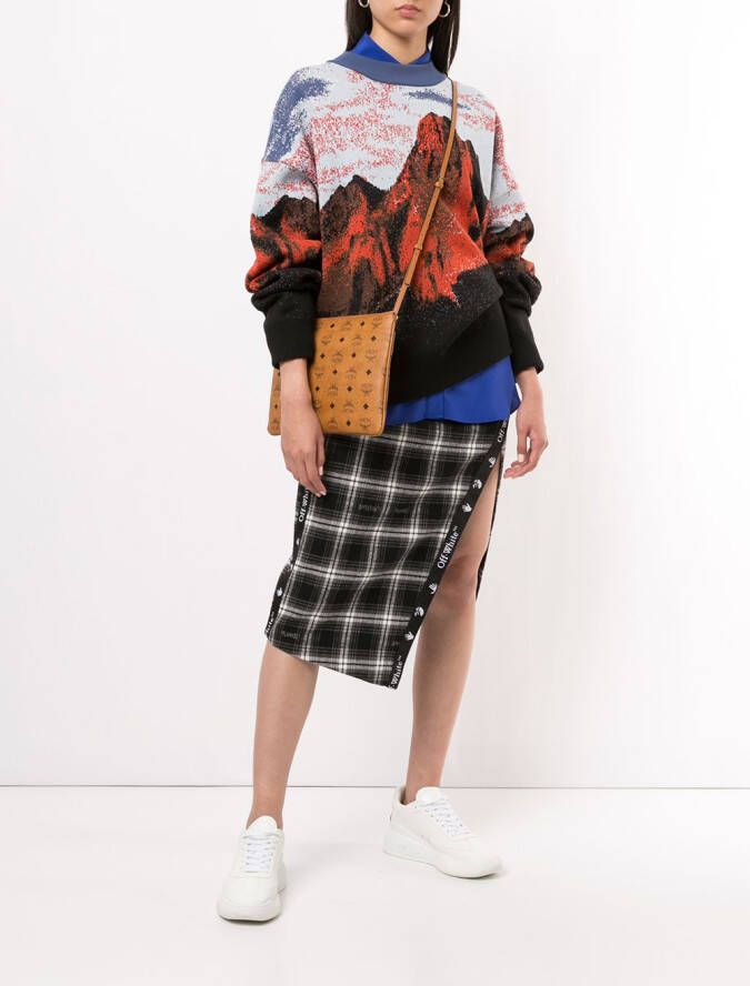 MCM Visetos crossbodytas met logoprint Bruin