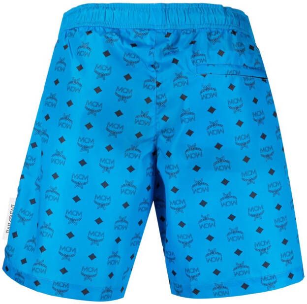 MCM Zwembroek met monogramprint Blauw