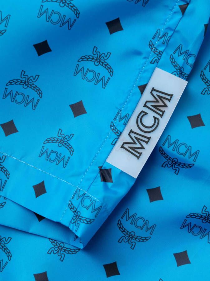 MCM Zwembroek met monogramprint Blauw