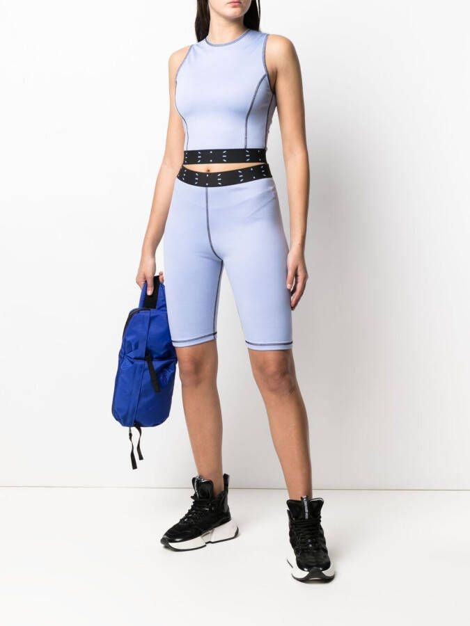 MCQ Fietsshorts met stiksel Paars
