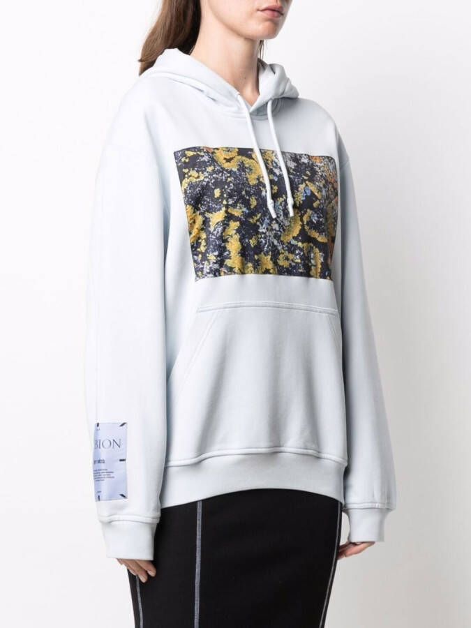 MCQ Hoodie met logopatch Blauw