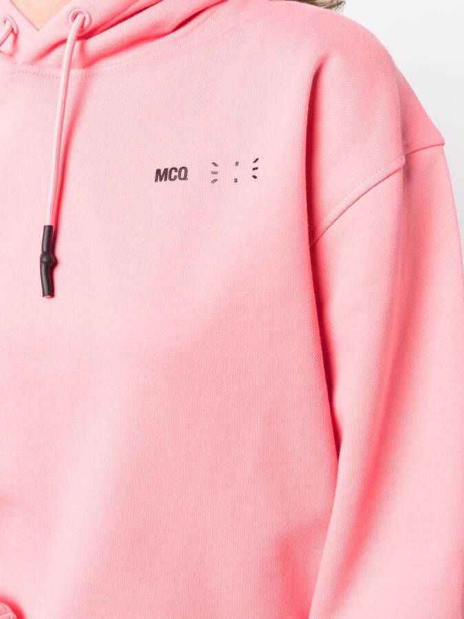 MCQ Hoodie met logoprint Roze