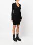 MCQ Mini-jurk met V-hals Zwart - Thumbnail 3