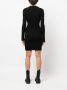 MCQ Mini-jurk met V-hals Zwart - Thumbnail 4