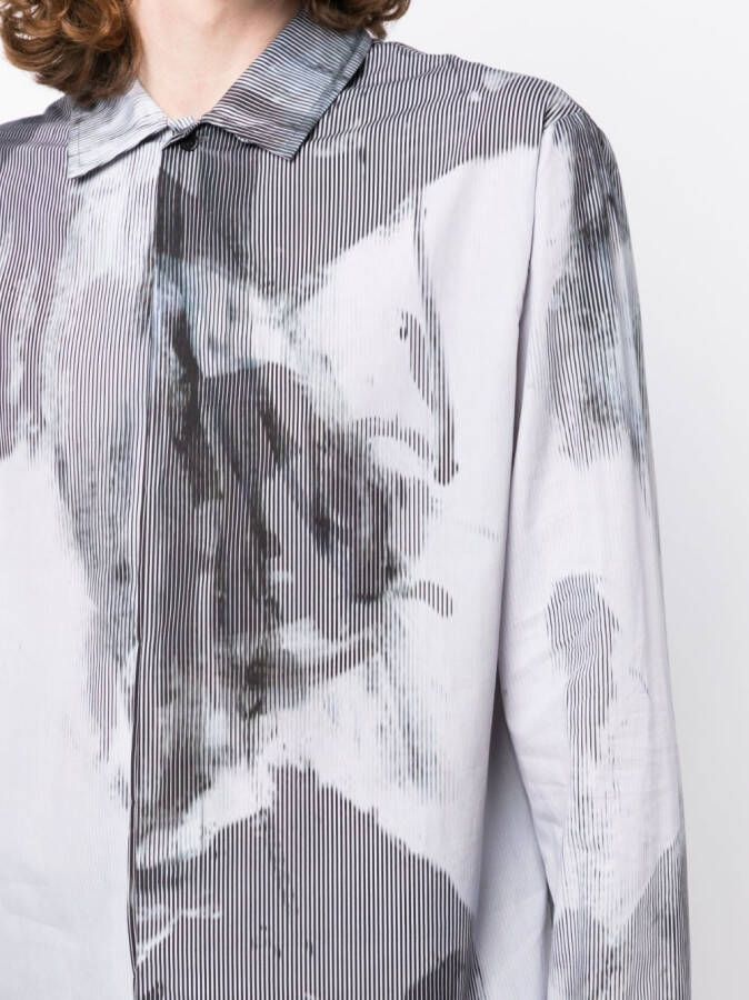 MCQ Overhemd met abstracte print Zwart
