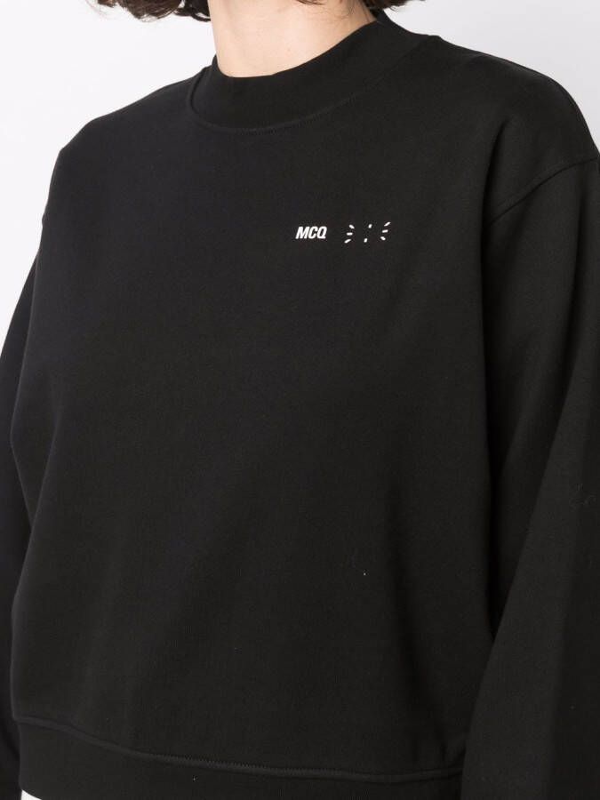 MCQ Sweater met logoprint Zwart