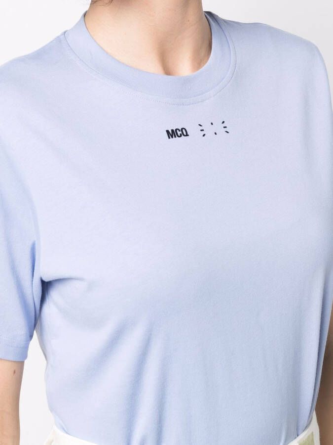 MCQ T-shirt met logoprint Paars