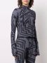 MCQ Top met geometrische print Zwart - Thumbnail 3