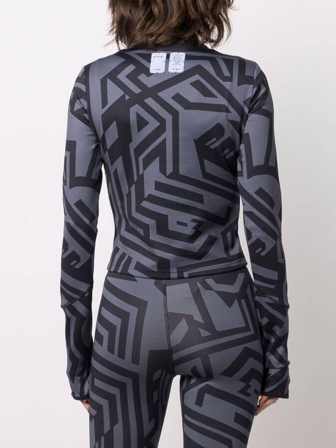 MCQ Top met geometrische print Zwart
