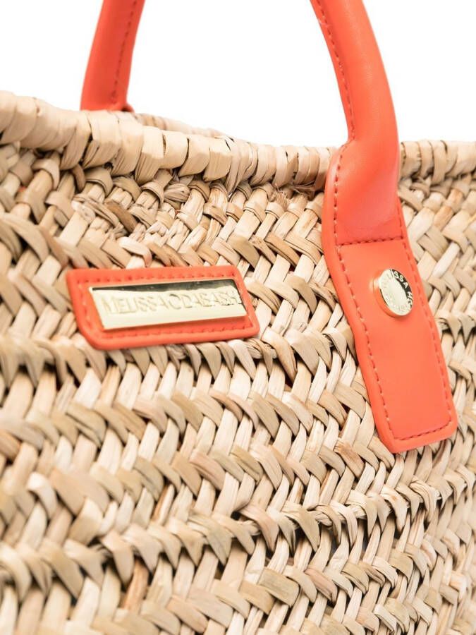 Melissa Odabash Corsica leren shopper Beige