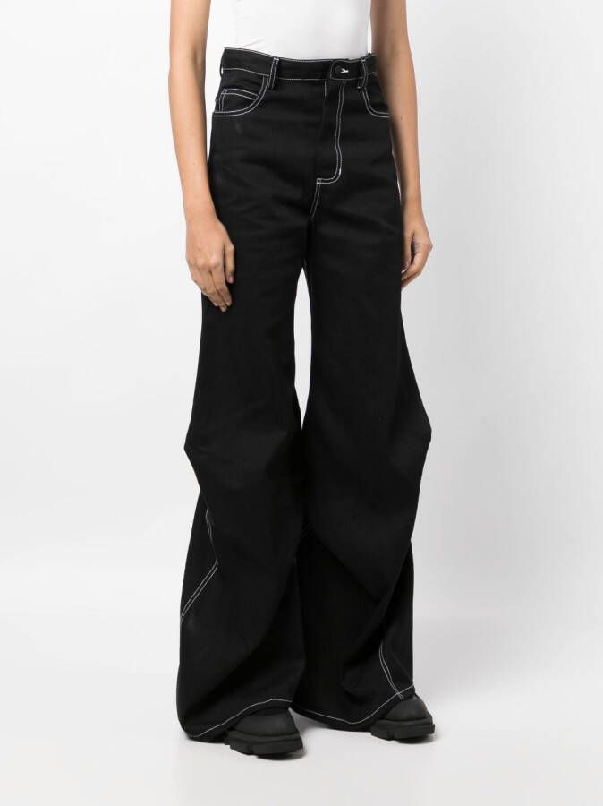 Melitta Baumeister Jeans met wijde pijpen Zwart