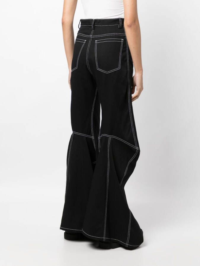 Melitta Baumeister Jeans met wijde pijpen Zwart