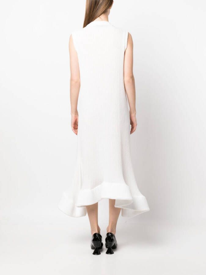 Melitta Baumeister Midi-jurk met ruches Wit