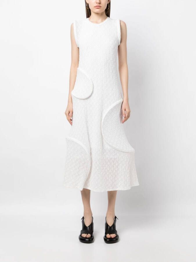 Melitta Baumeister Midi-jurk met textuur Wit