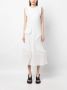 Melitta Baumeister Midi-jurk met textuur Wit - Thumbnail 2