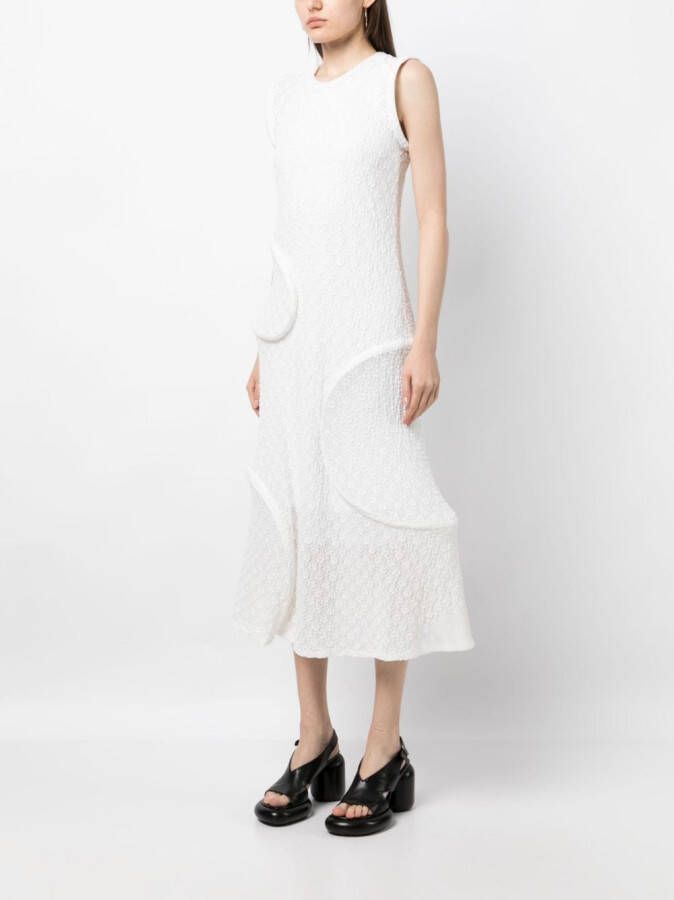 Melitta Baumeister Midi-jurk met textuur Wit
