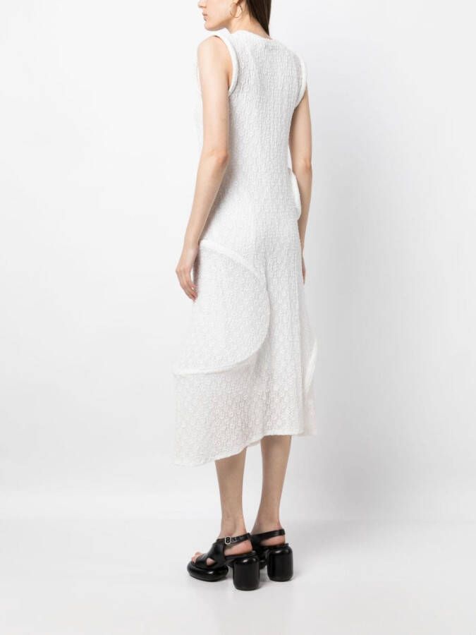 Melitta Baumeister Midi-jurk met textuur Wit